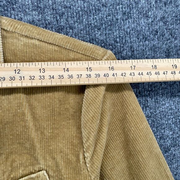 American Eagle Corduroy Jacket Womens M Tan Button Up Vintage 90s Western Barn - Picture 9 of 12